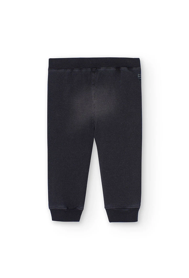 Black denim trousers for boys