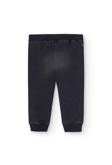 Fleece denim trousers for baby boy -BCI