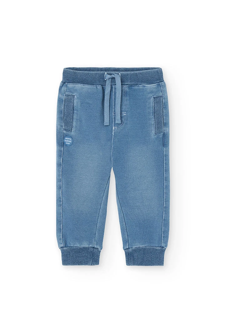 Pantalon en denim molletonné pour bébé garçon