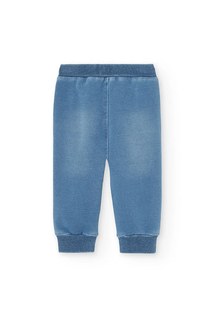 Pantalon en denim molletonné pour bébé garçon