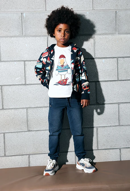 Pantaloni in denim blu da bambino