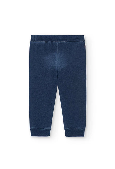 Pantalón felpa denim de bebé niño -BCI