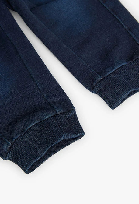 Fleece denim trousers for baby boy -BCI