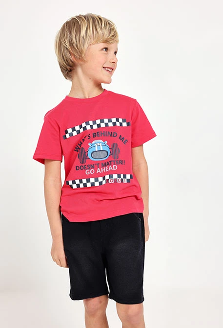 Pantalón felpa denim para bebé niño en negro