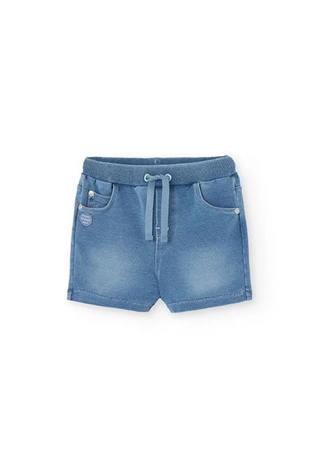 Bermuda en denim à l'eau de Javel pour bébé garçon