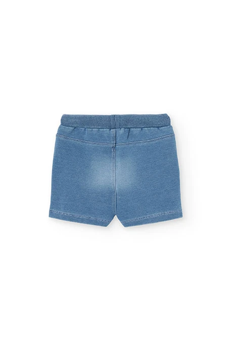 Bermuda da bambino in denim bianco