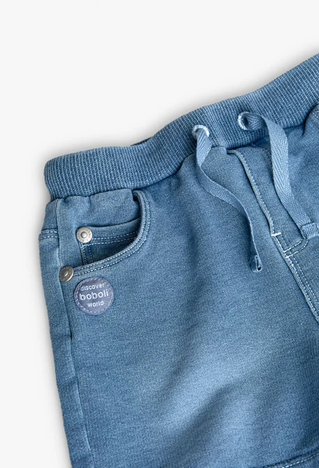 Bermuda da bambino in denim bianco