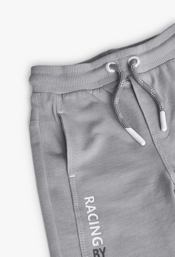 Baby boy jogger fleece trousers in grey colour