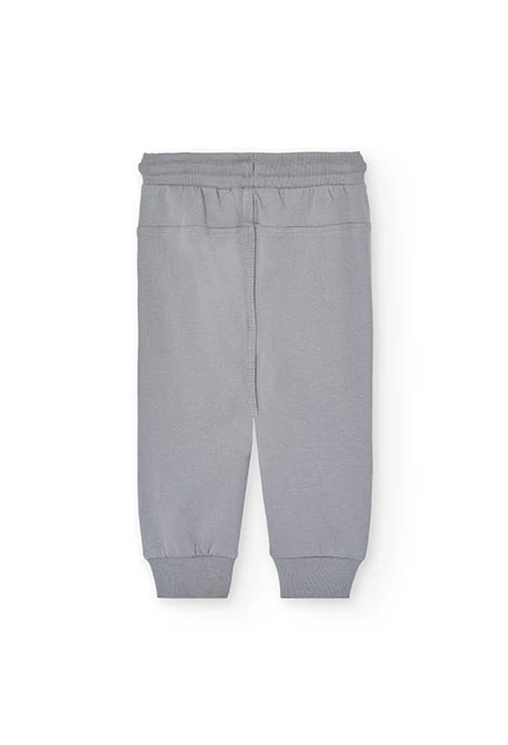 Baby boy jogger fleece trousers in grey colour