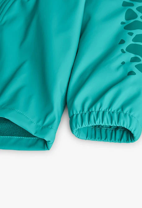 Impermeable amb capell animals verd turquesa