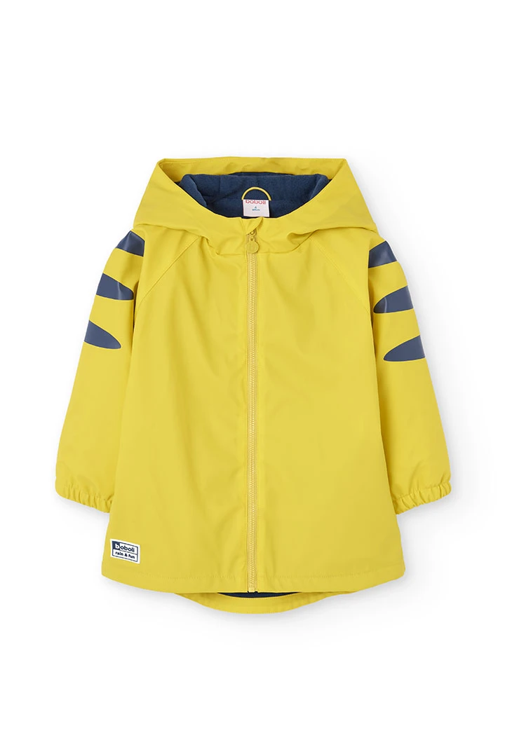 Yellow raincoat with hood