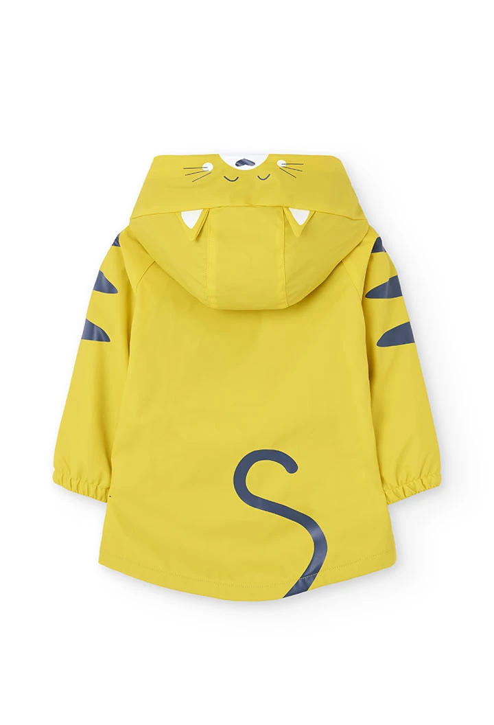 Impermeable con capucha amarillo