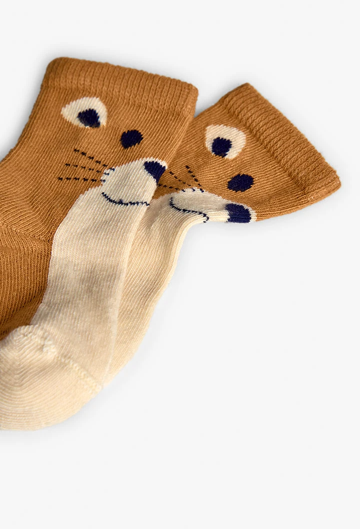 Pack de chaussettes en maille animale