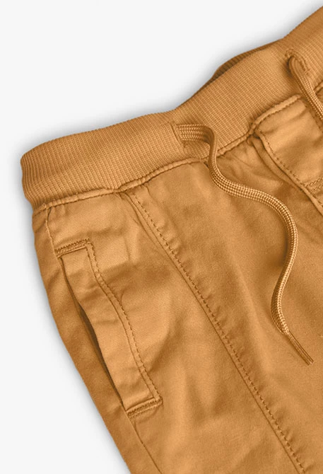 Pantalón niño punto elástico amarillo