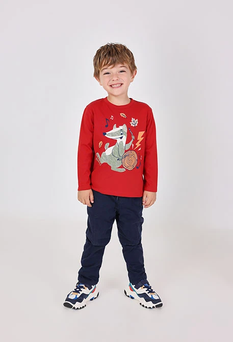 Pantalone bambino maglia elastica blu navy