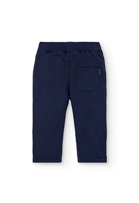 Elastische Strickhose für Jungen in Marineblau