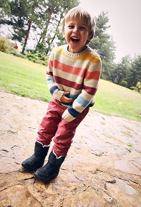 Pantaloni bambino cotone elasticizzato bordeaux