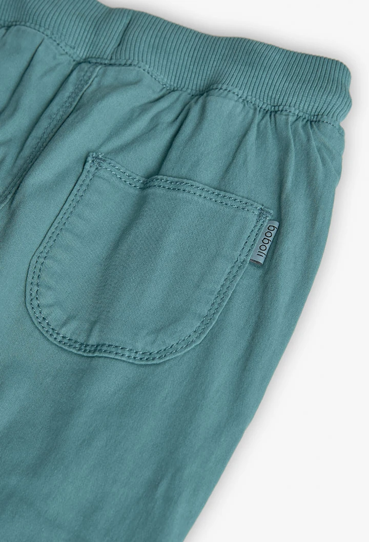 Calça menino malha elástica verde