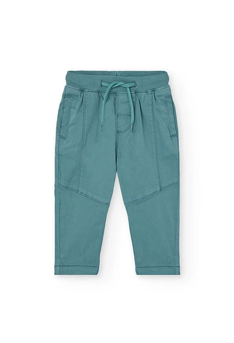 Pantalone bambino maglia elastica verde