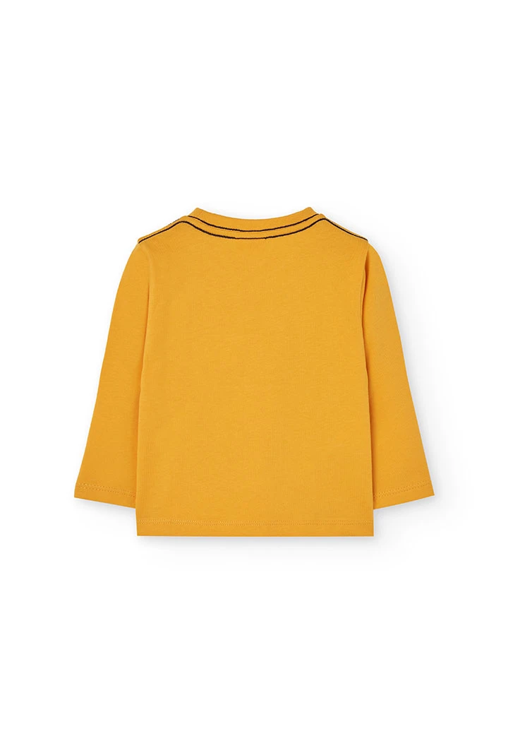 Camiseta niño amarillo oso panda