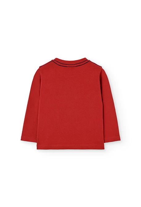 Burgundy printed knit boy´s t-shirt