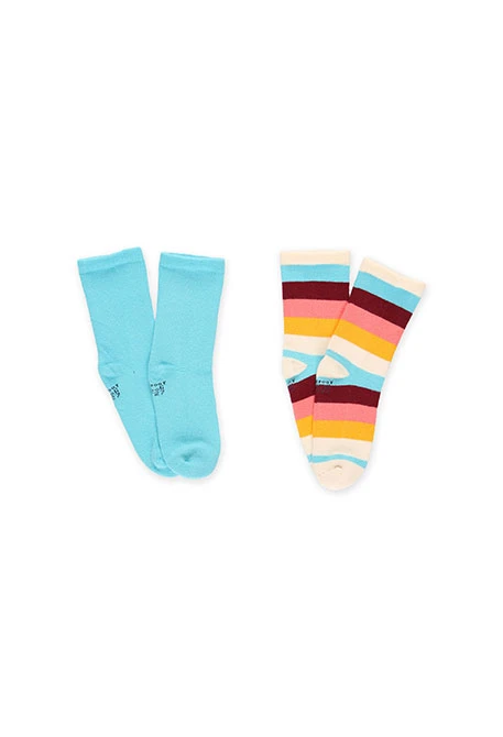 Green striped knit socks