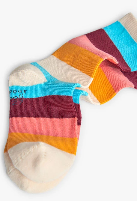 Green striped knit socks