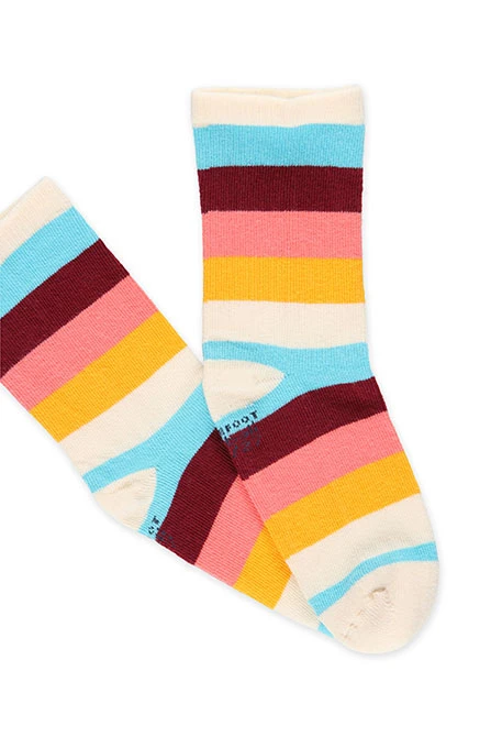 Green striped knit socks