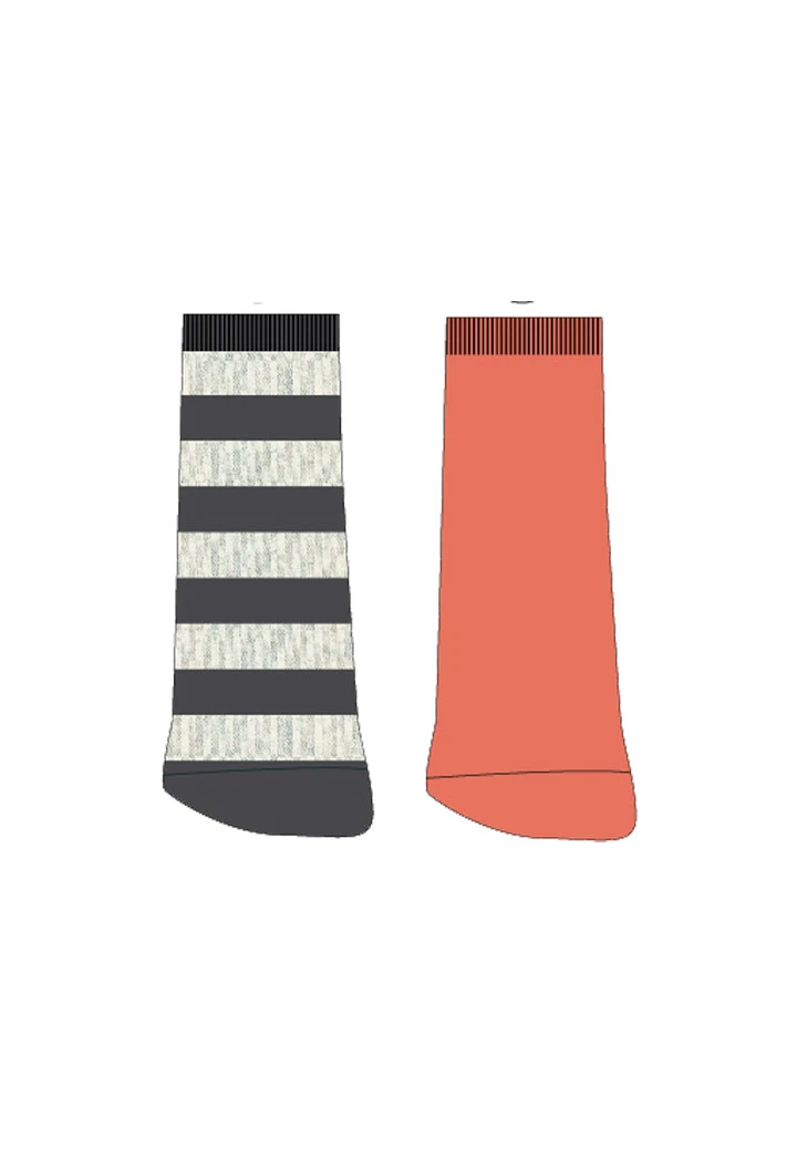 Pack de chaussettes à rayures orange