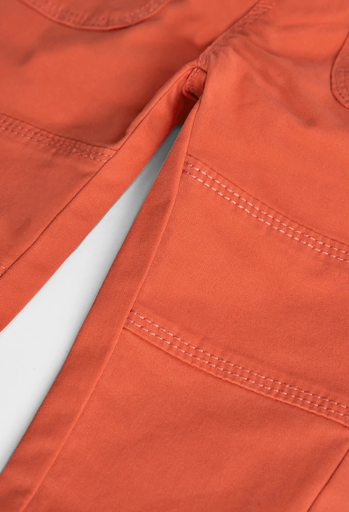 Stretch gabardine trousers for baby -BCI