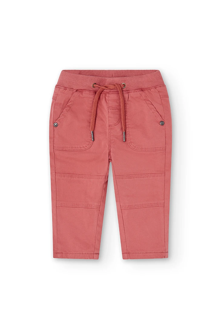 Pantaló gavardina elàstica de nadó color caldera
