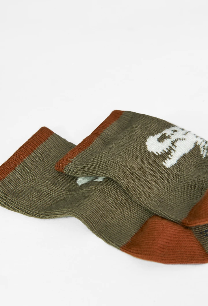 Pack calcetines de bebé niño jacquard dinosaurios -BCI