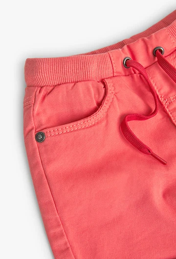 Gabardine-Bermuda-Shorts, für Baby-Jungen, in  Farbe Rot