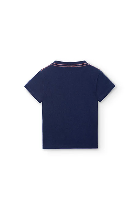 Strick-Shirt für Baby-Jungen in Farbe Marineblau