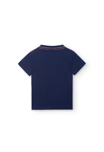 Baby boy's navy blue knit t-shirt