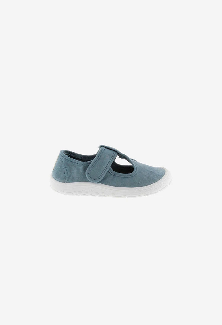 Canvas sandals in blue