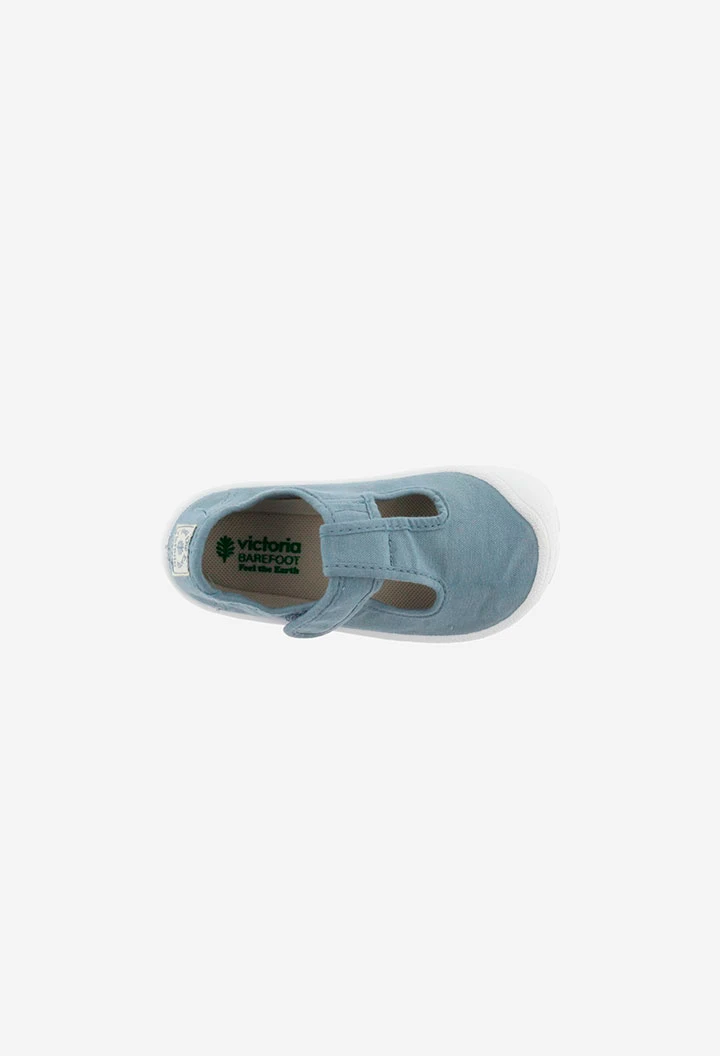 Canvas sandals in blue