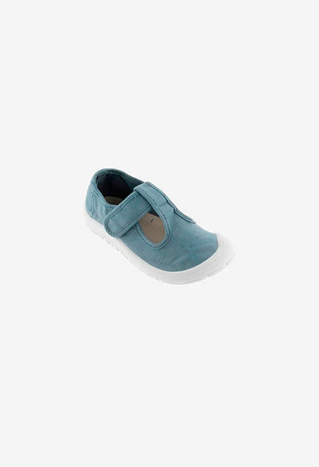 Sandales en toile bleue