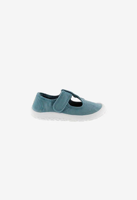 Canvas sandals in blue