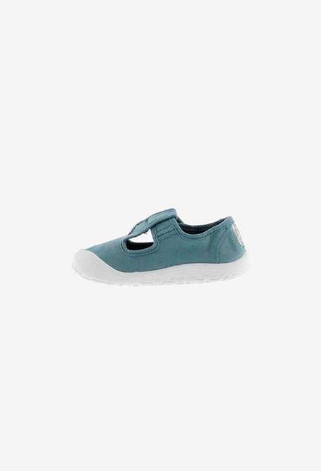 Canvas sandals in blue