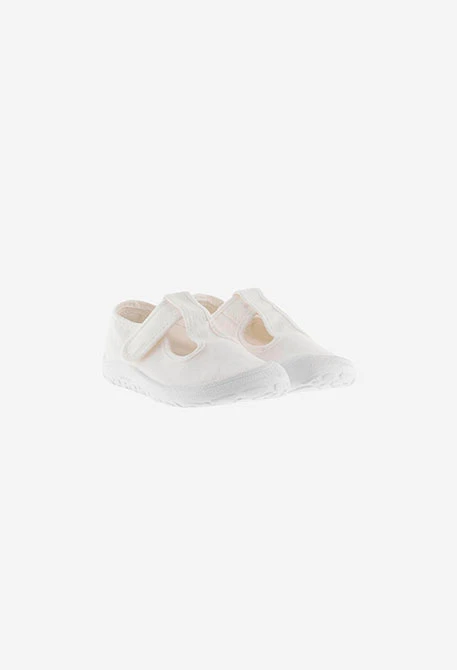 Canvas sandals in white