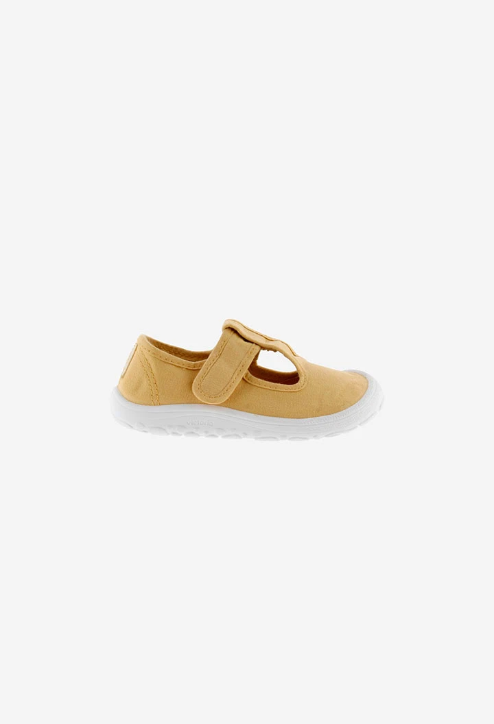 Sandales en toile jaune