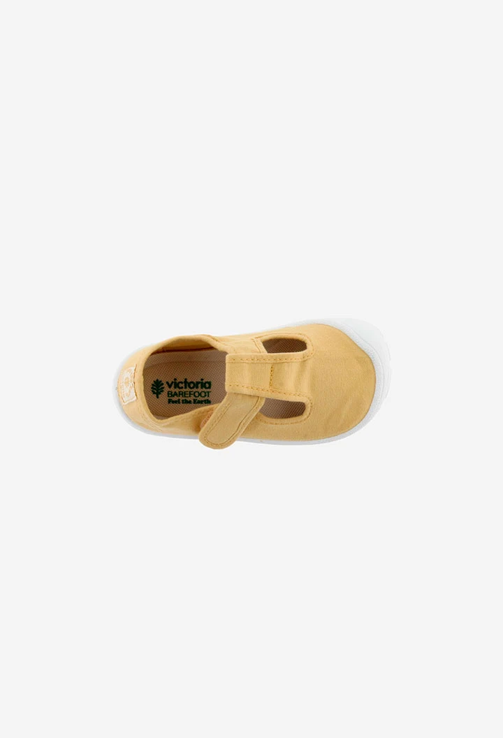 Sandales en toile jaune