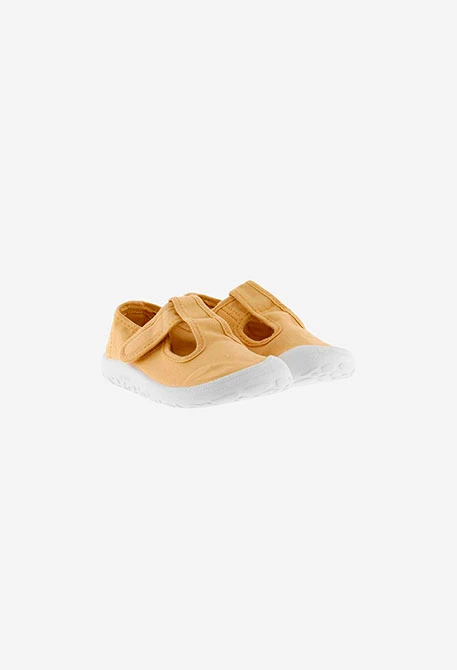 Sandales en toile jaune