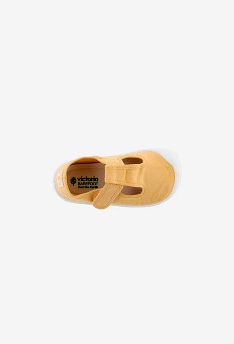 Canvas sandals in yellow