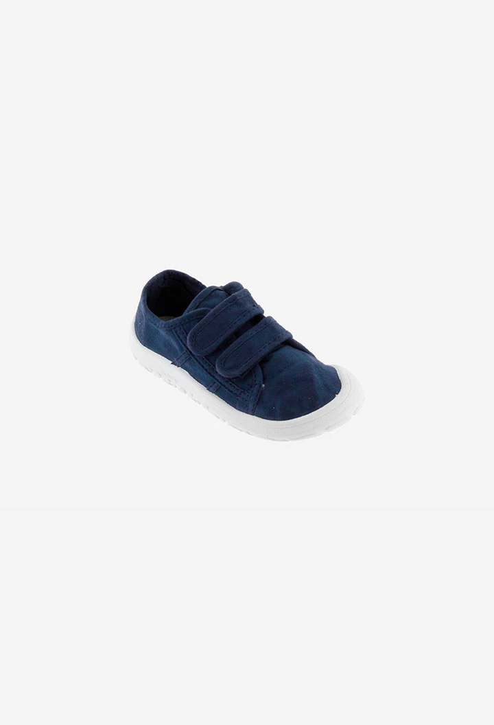 Basket Bosco barefoot canvas in navy blue