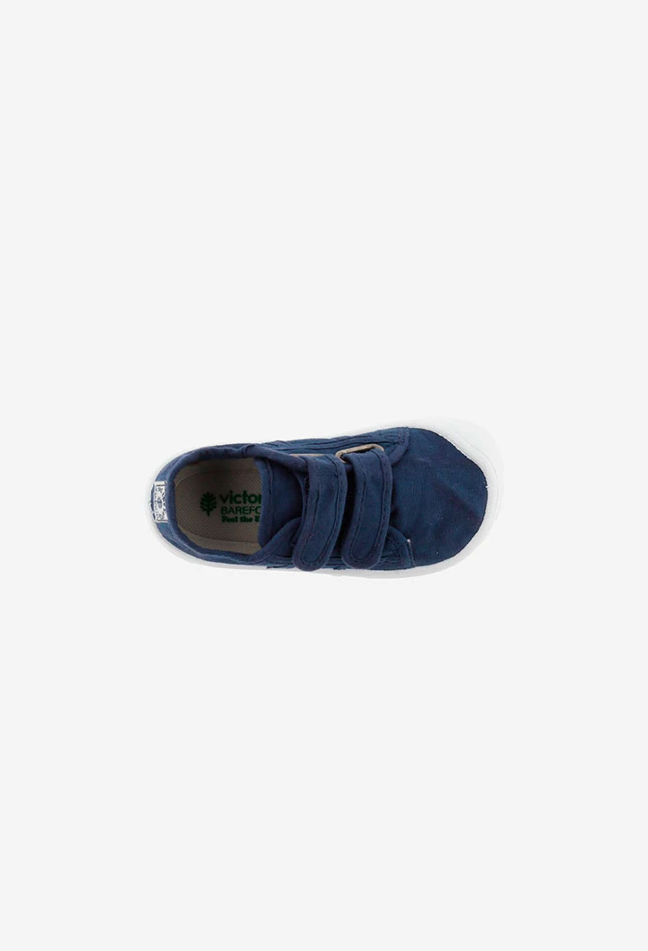 Basket Bosco barefoot canvas in navy blue