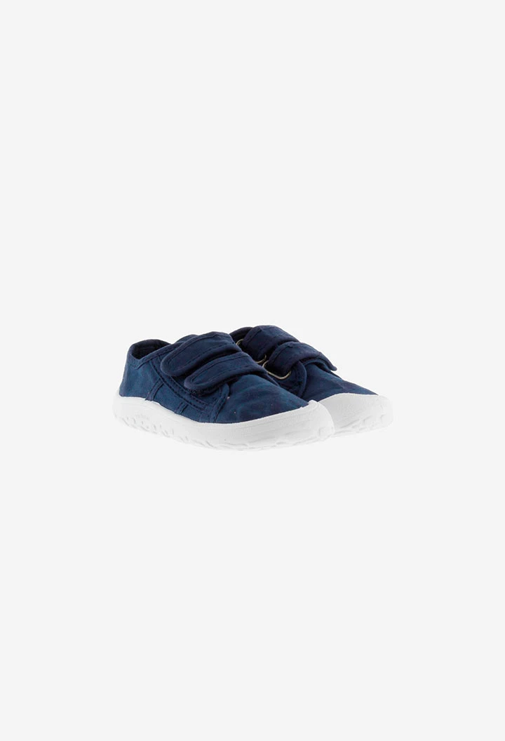 Basket Bosco barefoot canvas in navy blue