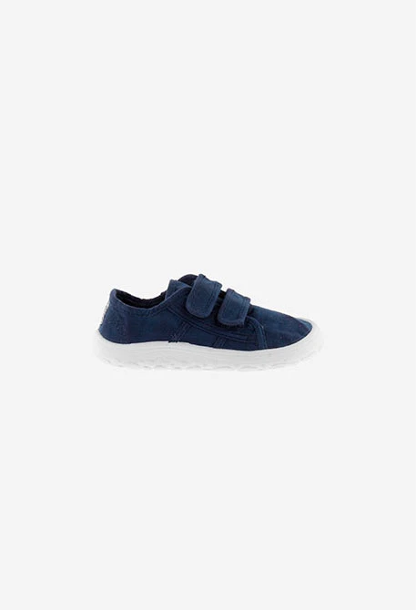 Basket Bosco barefoot canvas in navy blue