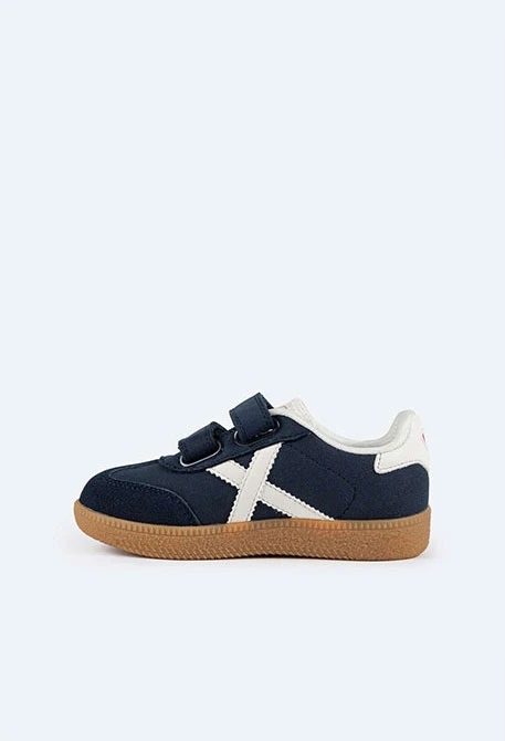 Zapatillas Munich marino con aspa blanca